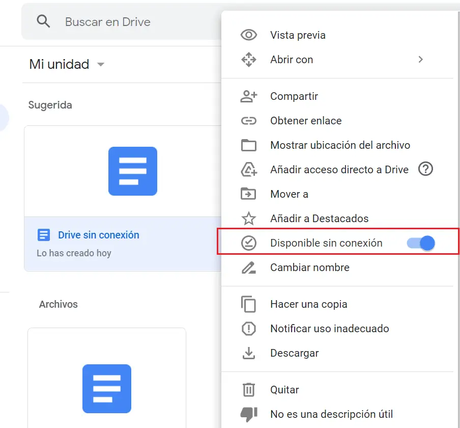 Cómo acceder a sus archivos de Google Drive sin conexión