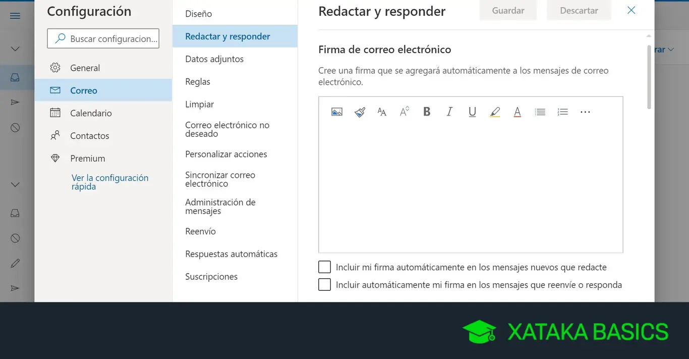 Cómo agregar una firma en Outlook