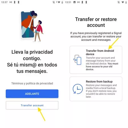 Cómo anclar tus chats en Signal