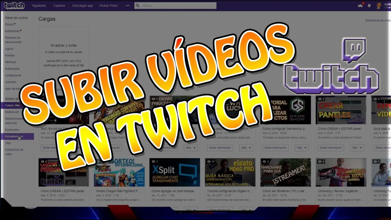 Cómo enviar videos de Twitch a Youtube