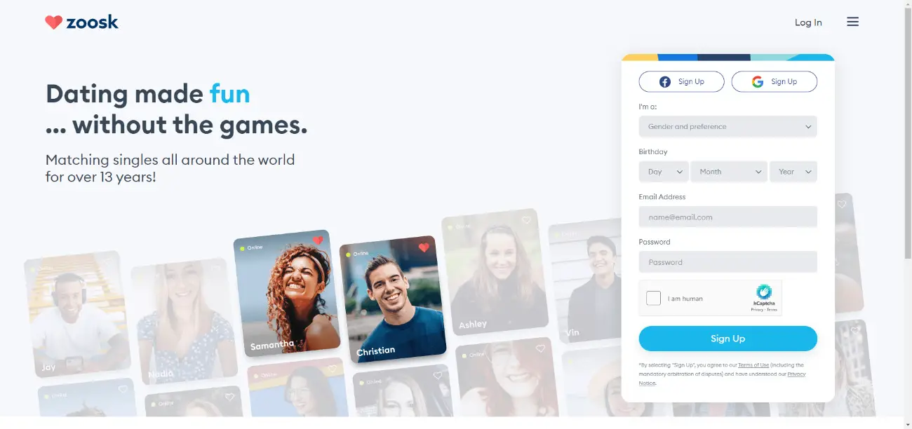 ¿Puede averiguar cuándo se creó una cuenta de Zoosk?